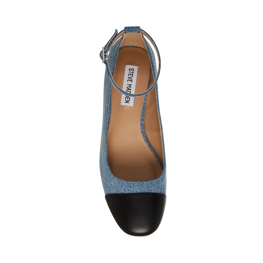 Tacones Steve Madden Eli Denim Mujer Azules | ES LK0E84